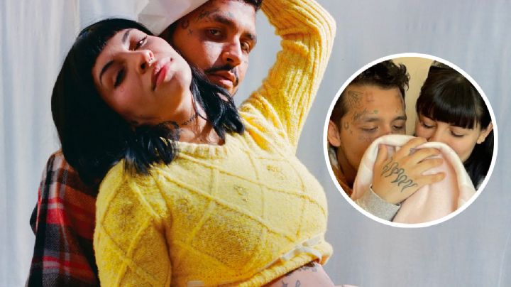 Nodal y Cazzu posan como padres por primera vez junto a su hija