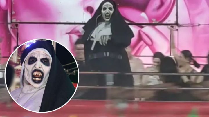 "Es ciencia": Usuarios explican la razón detrás del equilibrio de la "Monja de la Feria"