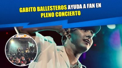 Gabito Ballesteros ayuda a fan en pleno concierto