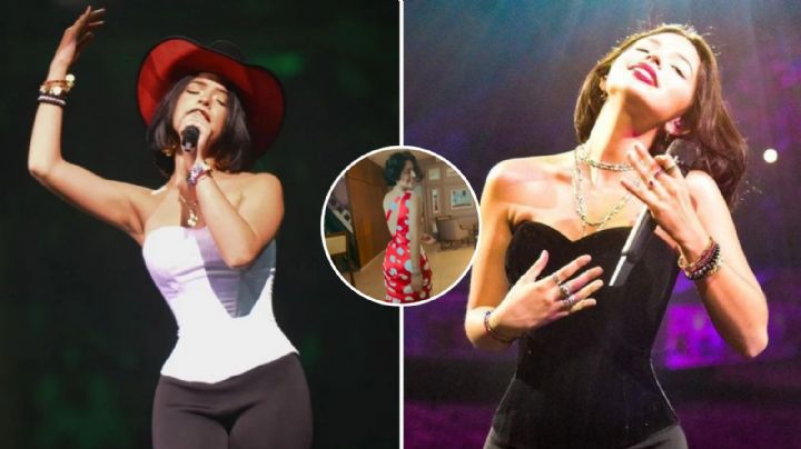 Ángela Aguilar presume su “cinturita de avispa” con tremendo vestido