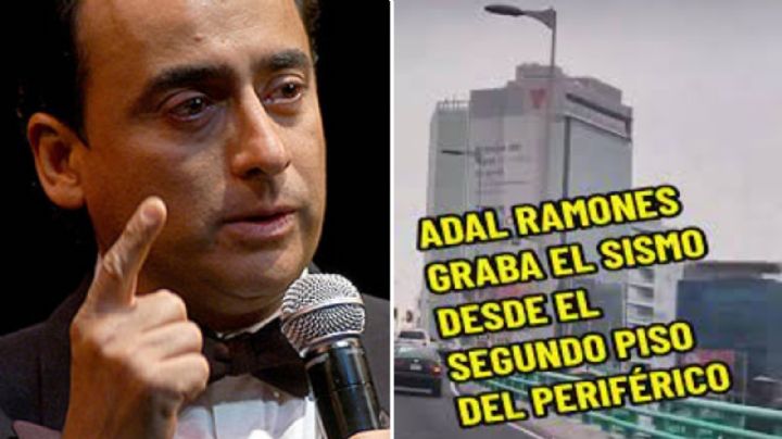 Adal Ramones es sorprendido por sismo en pleno periférico