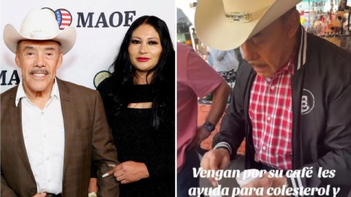 ¿Se quedó sin dinero? Captan a padre de Jenni Rivera, vendiendo café