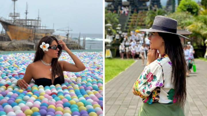 Galilea Montijo cautiva las redes dentro de una piscina de pelotas