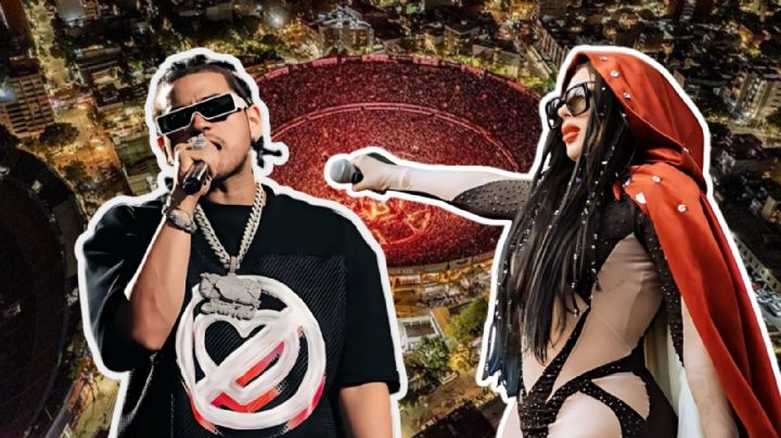 ¿Bellakath anda tras vocalista de Fuerza Regida? Así se les vio en pleno concierto