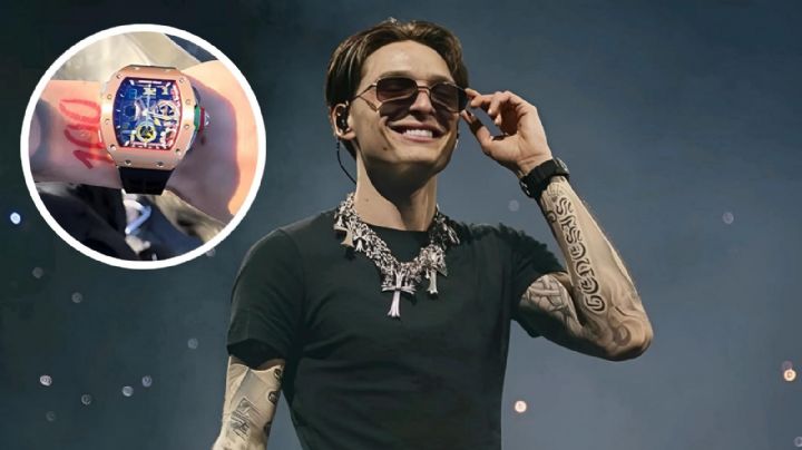 Esto cuesta el lujoso reloj Richard Mille que Peso Pluma presume en sus redes sociales