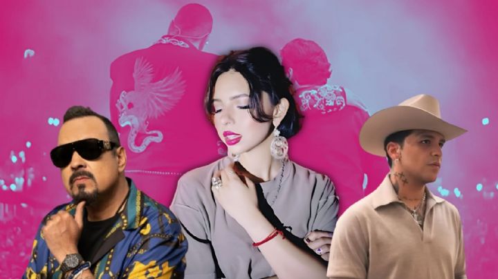 ¡Qué sorpresa! Christian Nodal acompaña a la Dinastía Aguilar en la Feria de Querétaro 2024