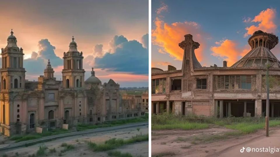 El usuario de TikTok @nostalgiatime1999 creó con la inteligencia artificial una serie de imágenes de la CDMX luego de muchos años sin gente.