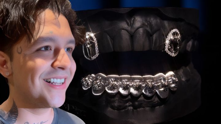 ¡Al estilo Peso Pluma! Christian Nodal estrena nueva dentadura de oro y diamantes ¿Cuánto costó?