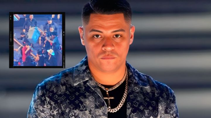 ¿Llevadito? Eduin Caz, de Grupo Firme le arroja hielera a su cuñado en pleno concierto