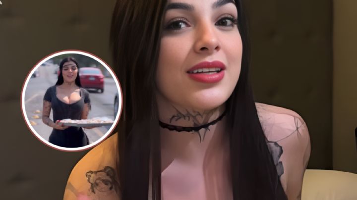 Captan a Karely Ruiz vendiendo en la calle y fans la tunden: "¿Se le acabó el dinero?" VIDEO