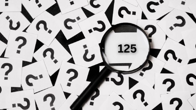 Acertijo visual del número 125; el 95% falló en resolver el test PRO