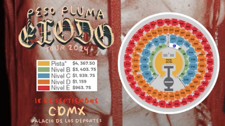 Boletos Peso Pluma Palacio de los Deportes: Precios y Zonas para “Éxodo Tour CDMX”