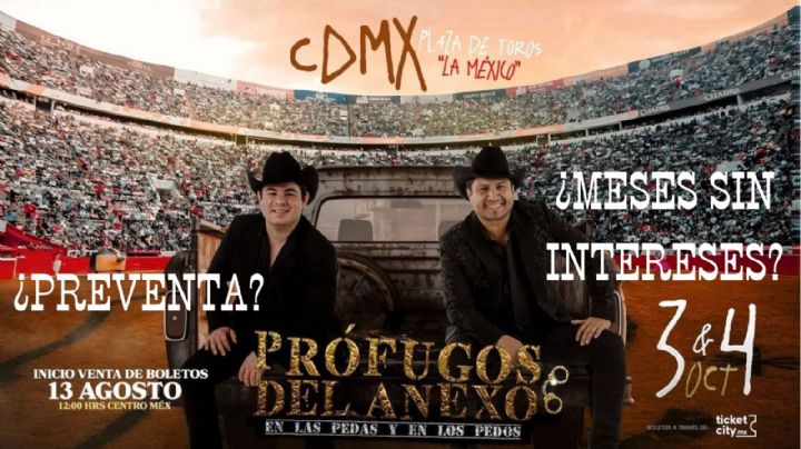 Prófugos del Anexo CDMX: ¿Habrá PREVENTA y MSI en TicketCity para ver a Julión Álvarez y Alfredo Olivas en la Plaza de Toros?