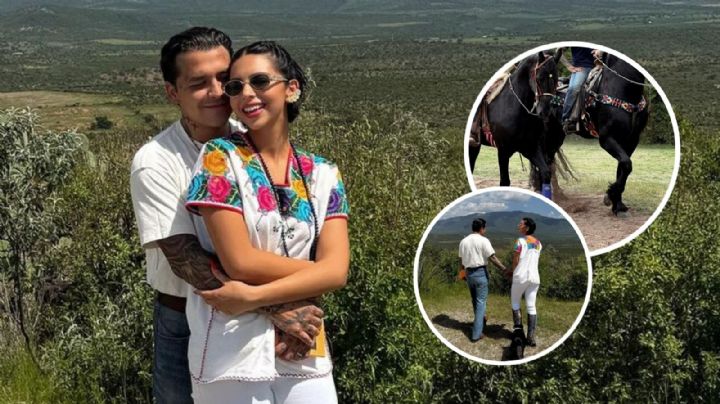 ¡Al estilo de Destilando Amor! Ángela Aguilar y Christian Nodal comparte foto desde el campo