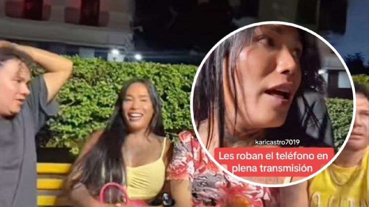 Roban celular de Karina Torres durante LIVE y el ladrón aparece En VIVO: VIDEO