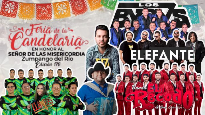 Feria de la Candelaria Zumpango del Río 2025: Cartelera completa de artistas que darán concierto en Guerrero