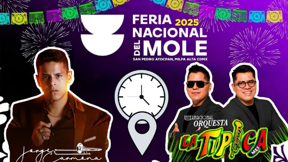 Artistas que se presentarán HOY en la Feria Nacional del Mole Atocpan 2025