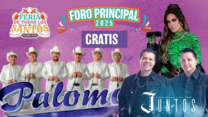 Feria de Todos los Santos Colima 2025: Cartelera de artistas que darán concierto GRATIS en el Foro Principal