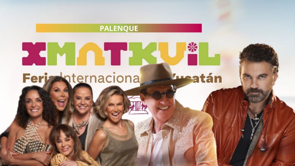 Cartelera de artistas que darán concierto en el Palenque de la Feria Xmatkuil Yucatán 2025