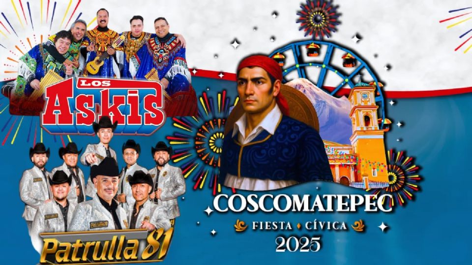 Artistas que se presentarán hoy en la Fiesta Cívica Coscomatepec 2025