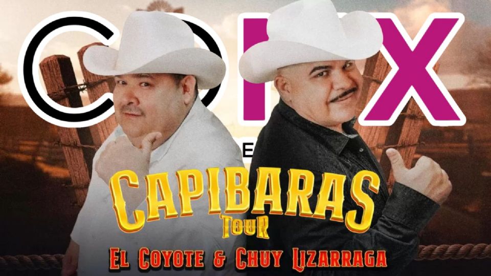 Chuy Lizárraga y El Coyote presentan el Capibaras Tour 2025 en la Arena CDMX.