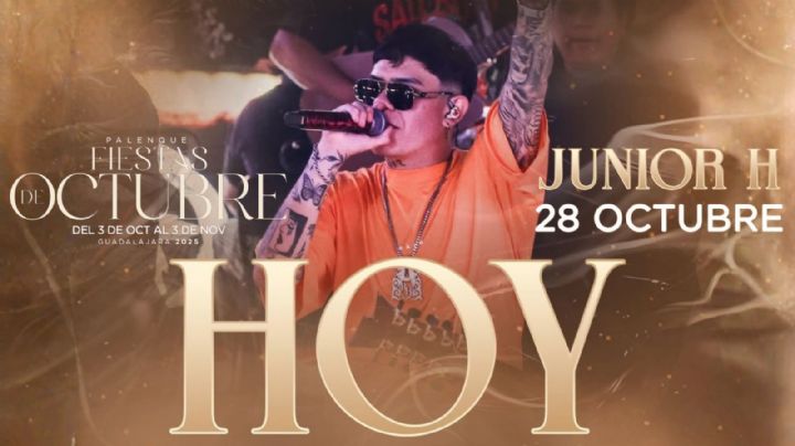Palenque Fiestas de Octubre 2025: ¿A qué hora empieza el concierto de Junior H HOY 28 de octubre?