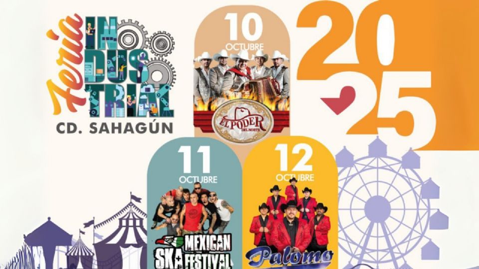 Conoce la cartelera de artistas que darán concierto en la Feria Industrial Cd. Sahagún 2025