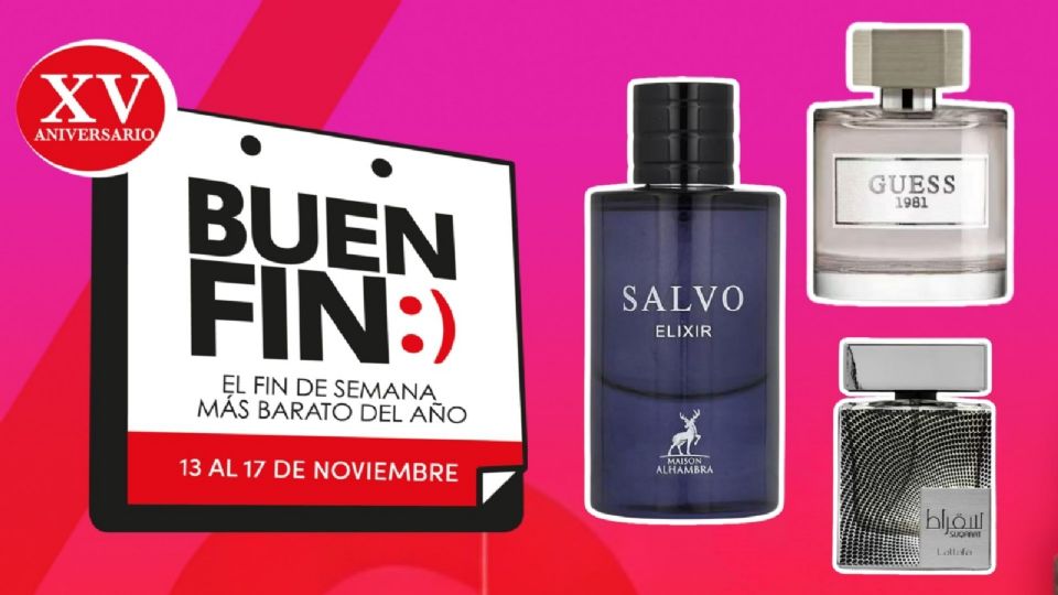 Perfumes masculinos con 50% de descuento en Liverpool durante el Buen Fin 2025.