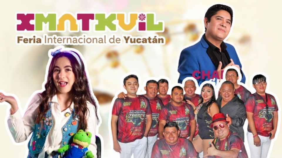 Artistas que se presentarán HOY en la Feria Xmatkuil Yucatán 2025.