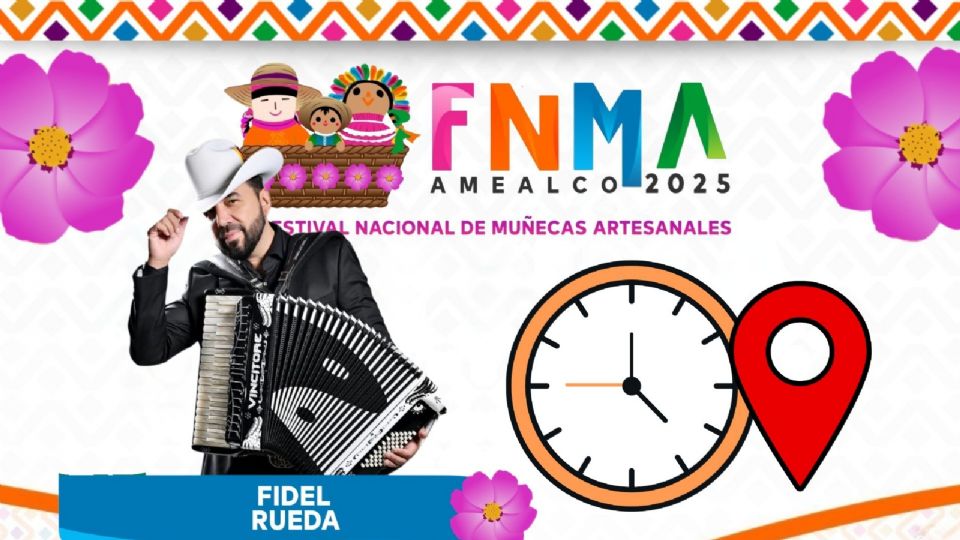 Fidel Rueda se presentará HOY en la clausura del Festival Nacional de Muñecas Artesanales Amealco 2025.