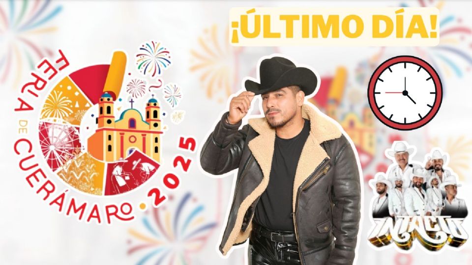Artistas que se presentarán en la clausura de la Feria Cuerámaro 2025.