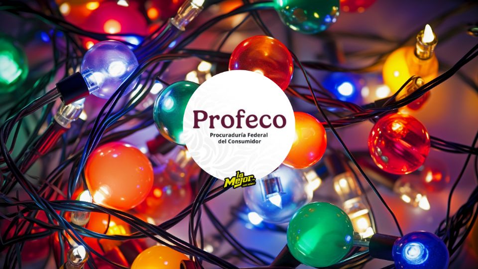 Profeco recomienda elegir luces navideñas seguras y certificadas para evitar fallas eléctricas.