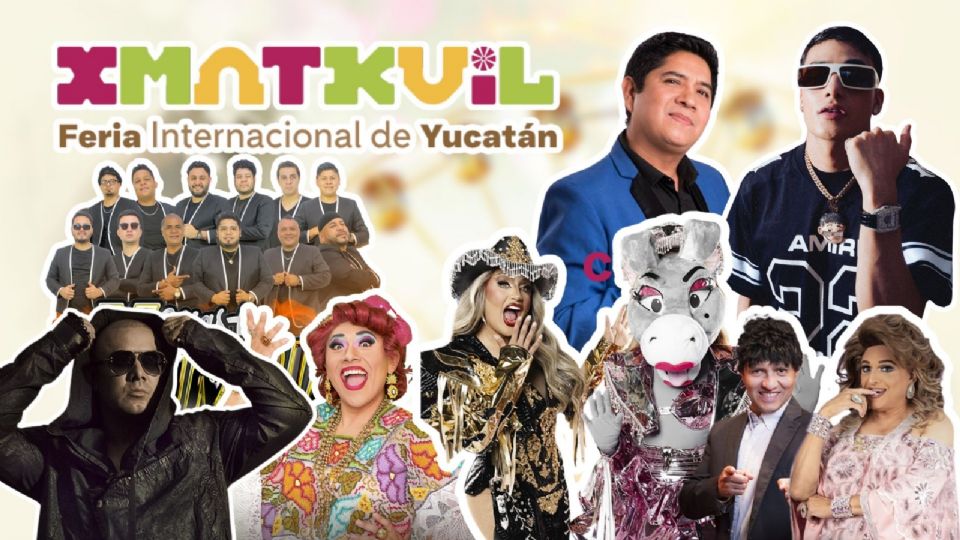 Artistas que se presentarán este fin de semana en la Feria Xmatkuil Yucatán 2025