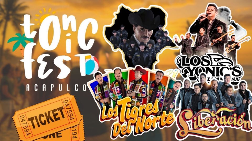 Artistas que se presentarán en la inauguración del Tonic Fest Acapulco 2025.