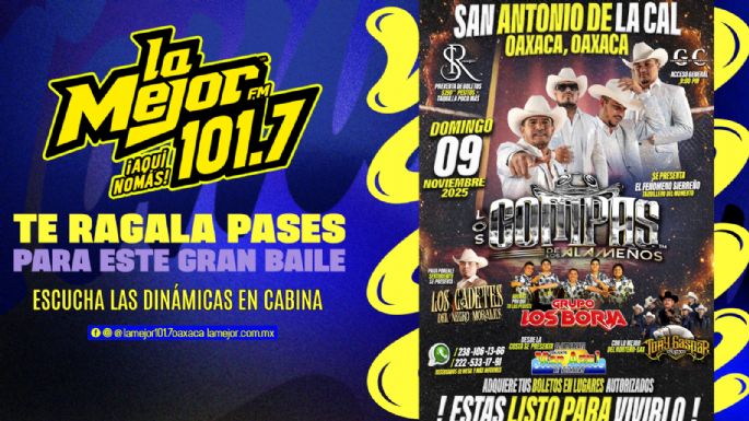 En La Mejor 101.7 FM tenemos pases dobles para el Super Bailazo 2025 en San Antonino de la Cal.