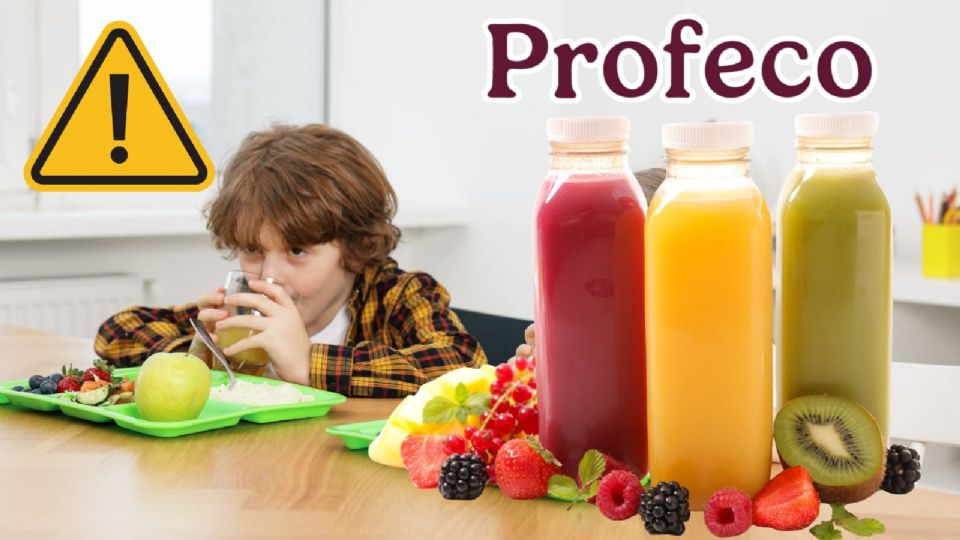 Las marcas de jugo con con gran contenido edulcorante, según Profeco