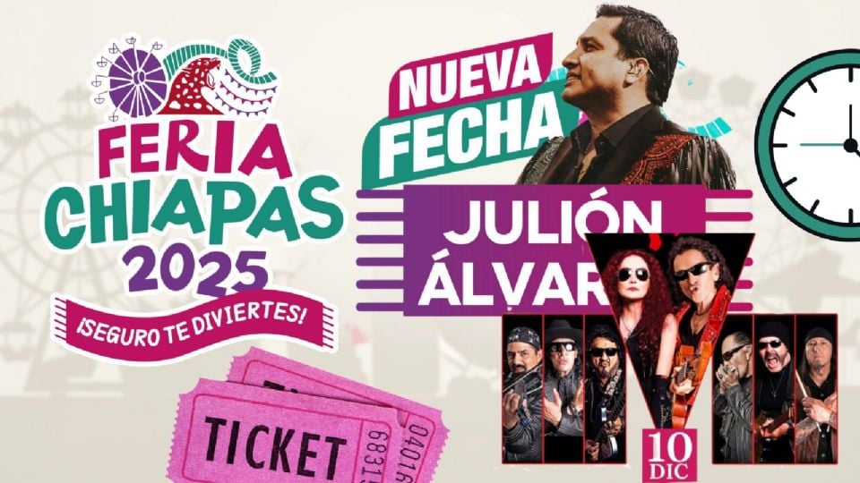 Artistas que se presentarán HOY en la Feria Chiapas 2025