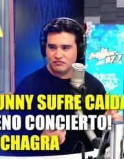 Foto descriptiva de: Bad Bunny se desploma en pleno concierto y desata polémica