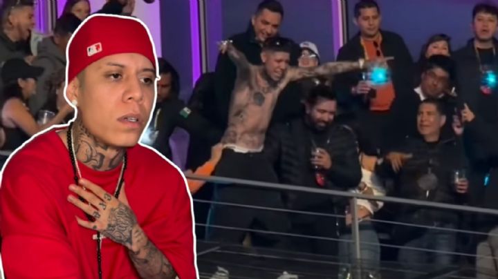 VIDEO | Santa Fe Klan desata pánico en concierto de Bad Bunny y se cuelga del balcón