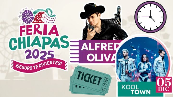 Feria Chiapas 2025: Cartelera de artistas que darán concierto HOY 5 de diciembre en el Foro Masivo y en el Palenque