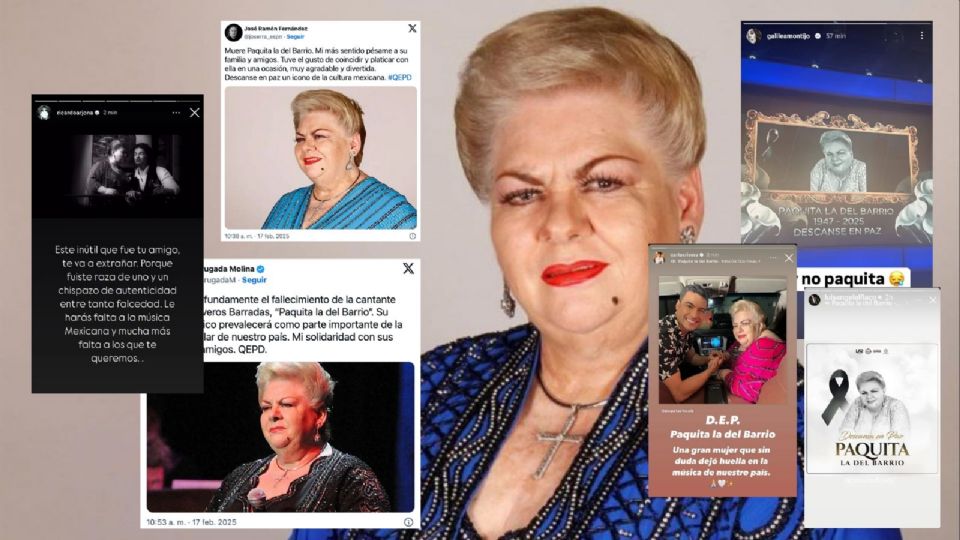 Paquita la del Barrio recibió miles de mensajes de sus amigos y familiares.