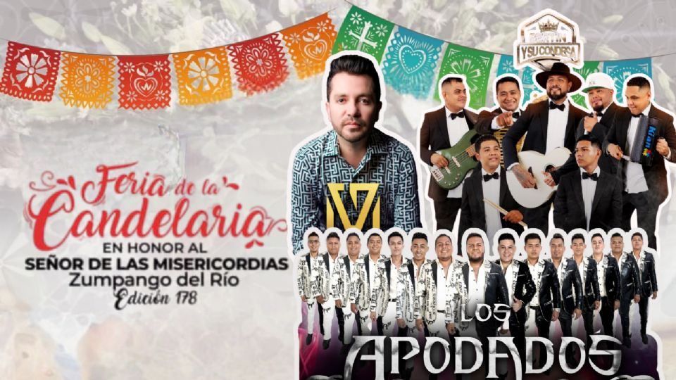 Estos son los artistas que se presentarán HOY en la Feria de la Candelaria Zumpango del Río 2025