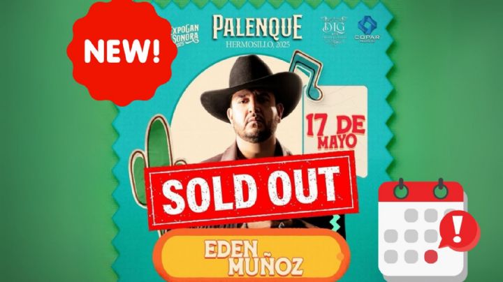 Anuncian dos nuevas fechas para Edén Muñoz en el Palenque de Hermosillo 2025, tras lograr sold out