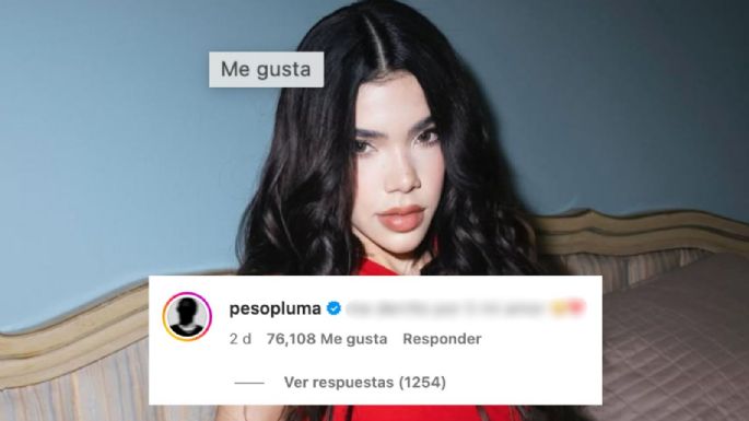 Peso Pluma le demuestra su amor a Kenia OS con tiernos comentarios