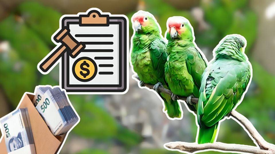 Multas de más de 3 mil pesos por comprar o tener pericos y loros