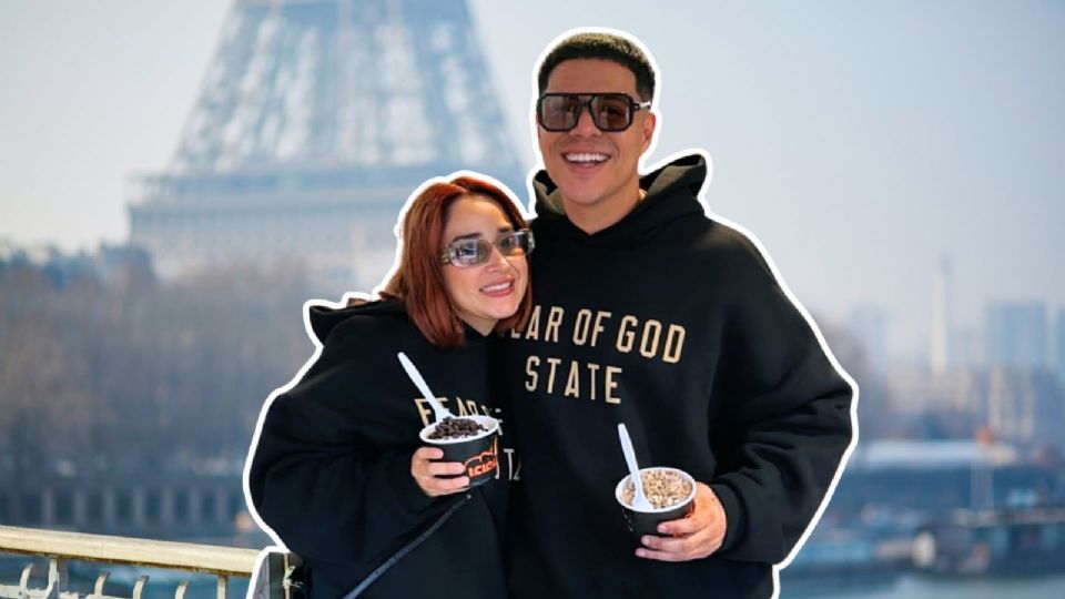 Así festejaron Eduin Caz y Daisy Anahy su amor en París.