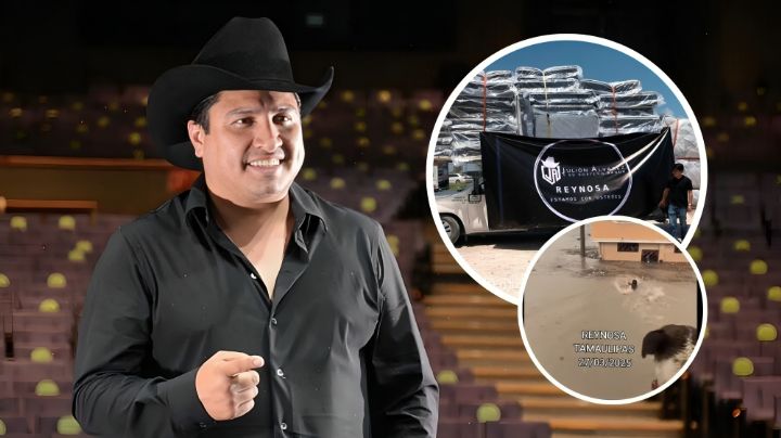 Julión Álvarez regaló colchones y estufas a afectados por inundaciones en Reynosa