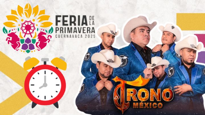 Feria de la Primavera Cuernavaca 2025: ¿A qué hora empieza el concierto de El Trono de México HOY 13 de abril?