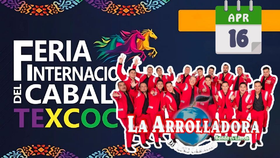 Cartelera de artistas para hoy 16 de abril en la Feria del Caballo Texcoco 2025