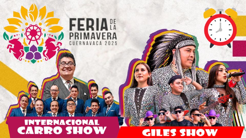 Estos son los artistas que se presentarán HOY en la Feria de la Primavera Cuernavaca 2025.